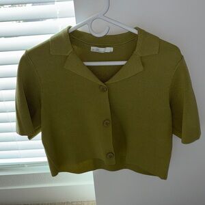 OAK + FORT Button-Up Sweater Top